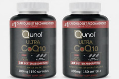 2 Qunol Ultra CoQ10 100 mg – 150 x 2 Softgels EXP 2028 NEW & SEALED 300 COUNT