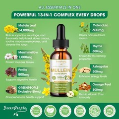 Mullein drops for Lung, Mullein Leaf Extract, Super Concentrated Tincture