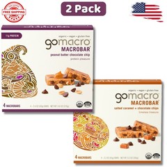 GoMacro-Bar-Organic-Vegan Protein-Bars, Verity pack Chip (2.3oz) 8Ct