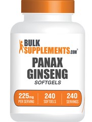 BulkSupplements Panax Ginseng Softgels – 225mg Per Serving