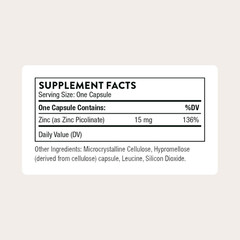 Thorne Zinc Picolinate 15Mg – Highly Absorbable Zinc Supplement – Supp