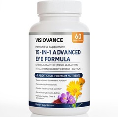 VisioVance 15 in 1 Advanced Eye Formula – Eye Vitamins Formula with All 3 Carote