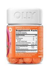 OLLY Laser Focus Gummy, Ginseng, Alpha GPC, B 36 Count (Pack of 1), Orange