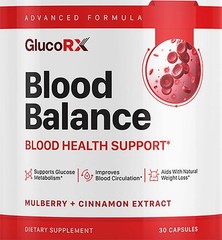 GlucoRX Blood Balance Blood Health Support Supplement 30 Capsules Gluco RX