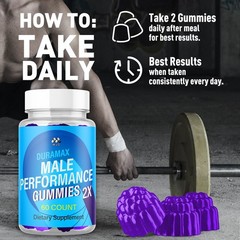 (2 Pack) Duramax Male Gummys Advanced Male Support Supplement 120 Gummies