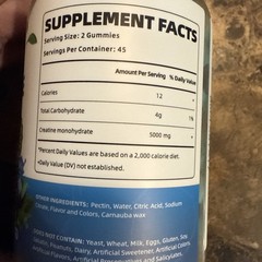 Creatine Monohydrate Gummies for Men & Women, 90ct Blueberry (Noavii)
