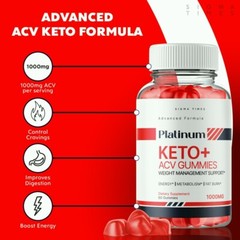(3 Pack) Platinum Keto + ACV Gummies for Advanced Weight Loss and Fat Burning