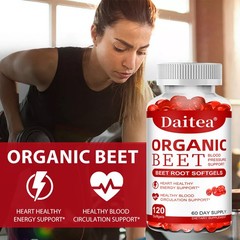 Organic Beetroot SOFTGELS PURE Beet Root Powder (Beta vulgaris)HEART HEALTHY