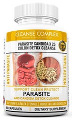 3 x PARASITE DETOX BODY CLEANSE Complex Anti-PARASITE Support Cleanse 180 quick