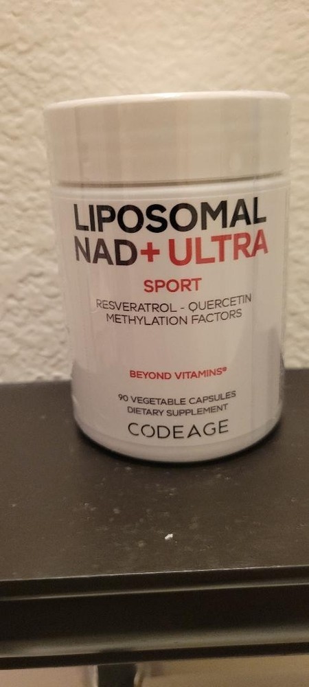 Codeage Liposomal NAD+ Ultra Sport – Resveratrol & Quercetin – 90 Veg Capsules