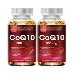 2X CoQ 10 Coenzyme Q10 Vegan Softgel 300mg Cardiovascular Heart Health 120 Caps