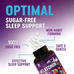 Melatonin 10mg Fast Dissolve Supplements, Sleep Support Supplement for Adults –