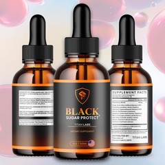 (2 Pack) Black Sugar Protect Drops Advanced Blood Support Supplement 60 Servings