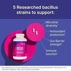 2 PCS-Mega Sporebiotic 60Caps Microbiome, Digestive Health Probiotic Men&Women