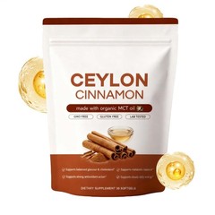 Ceylon Cinnamon Softgels, Ceylon Cinnamon Soft Gels 7200Mg Equivalent with Mct O