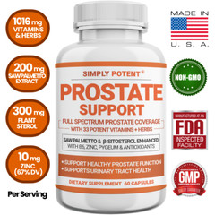Prostate Support Supplement 33 Herb Complex Urinary Functions & Prostate Health