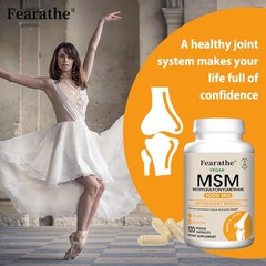 MSM Capsules Joint Mobility,Bone Calcium Absorption & Post-Workout Comfort 120CT