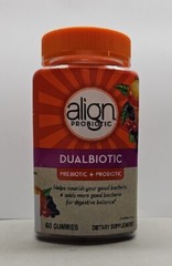 Align Dualbiotic Prebiotic + Probiotic Fruit Flavored 60 Gummies EXP 3/25
