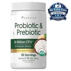 Probiótico y Prebiótico en Polvo 20 Mil Millones CFU 30 Cepas 135g (4.76 oz)