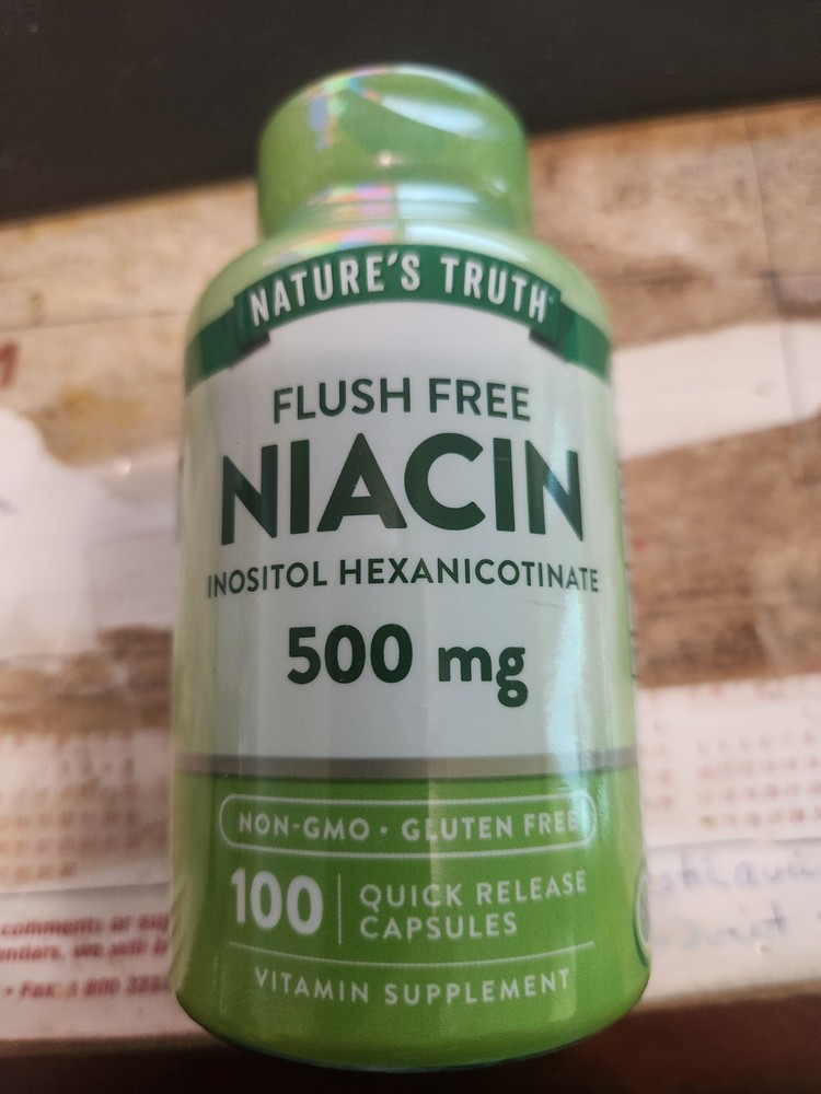 Niacin 500mg Flush Free | 100 Capsules | Vitamin B3 | by Nature’s Truth