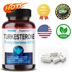 Turkesterone 10,500mg 120 Capsules Improve Performance Stamina Increase Muscle