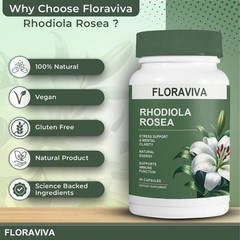 Packs 2 Rosea Rhodiola Floraviva Softgels Energy & Focus Mood Support Formula