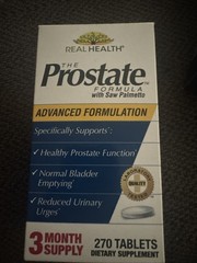 Real Health Prostate Formula Saw Palmetto 270 Tablets 3 Month Supply E 09/27
