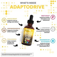 Organic Maca Root Liquid Drops with AshwagandhaFenugreek, Beet Root