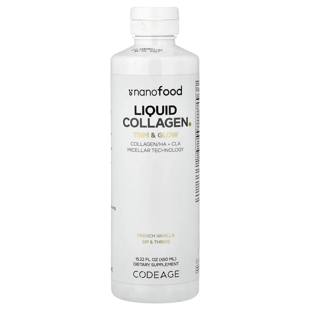 2 X Codeage, Nanofood, Liquid Collagen, French Vanilla, 15.22 fl oz (450 ml)