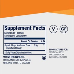 Vimergy Chaga Mushroom Capsules, 30 Servings – Real Mushroom Herbal Supplement