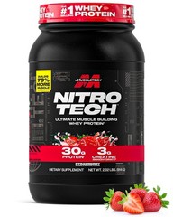 MuscleTech Nitro-Tech Whey Protein Powder Vanilla Cream 2.2 lb