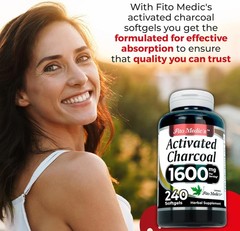 FITO MEDIC’S Lab | Activated Charcoal | 240 caps | Activated Charcoal Pills