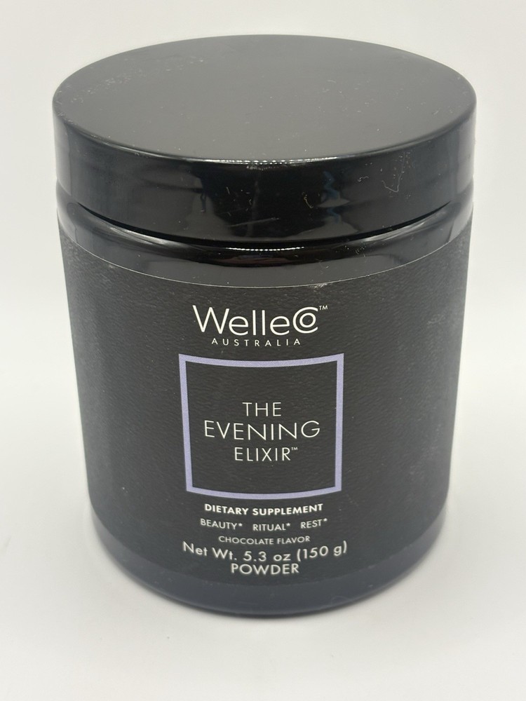 WelleCo Evening Elixir Powder 150g Chocolate Sleep Supplement Magnesium Exp 3/27