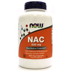 NOW Foods NAC N-Acetyl Cysteine 600mg 250cap Free Radical Protect Selenium 01/27