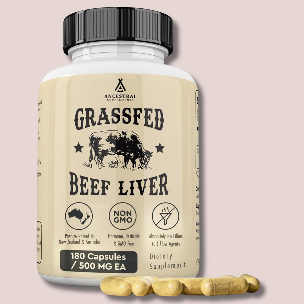 Grass Fed Beef Liver Supplements Endurance Strong Bones Vibrant Skin 180 Caps US