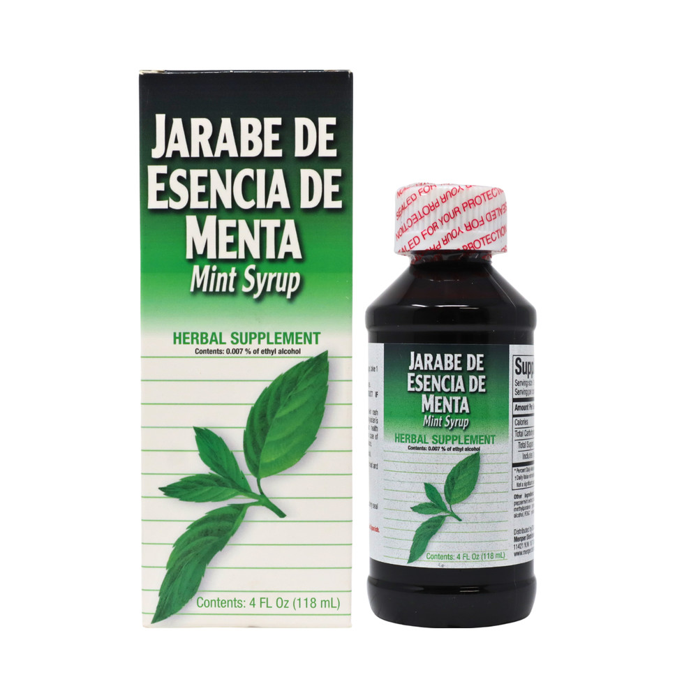 Mint Syrup with Natural Peppermint Extract – Herbal Supplement 4 fl oz (118ml)