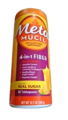 Metamucil 4-in-1 Psyllium Fiber Supplement, Real Sugar Orange, 30Tbsp. Exp 10/28