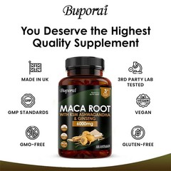 Maca Root 120pcs, Reduce Fatigue, Improve Energy and Vitality, Enhances Memory