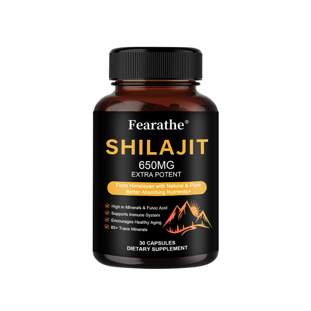 Himalayan Shilaji Capsules, Organic, Boost Energy, Stress, 30 To 120 Caps