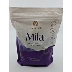 LivePURE – Mila Micro Sliced Chia Seeds – 16 oz MFG: 5/2025 SEALED