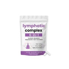 Enhanced 6-in-1 Lymphatic Complex Drainage Supplement Dandelion Burdock Bromelai