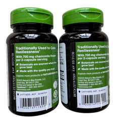 Nature’s Way Chamomile Flower Capsules 2 Pack – 700mg – 2 x 100 Count – Ex: 3/30