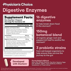 Choice 60 Digestive Probiotic & Billion Enzymes Digestive Health HOT Physician’s