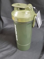 Smartshake Original2Go ONE Shaker Bottle Clear Green 27oz W/ Dry Container NEW