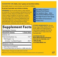 (2 PACK) Nature Made Melatonin Gummies 2.5 mg, 130 ct (09/2026) Exp)