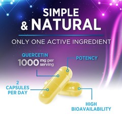 Quercetin 1000mg per Serving Immune Supports Natural Antioxidant 120 Veggie Caps