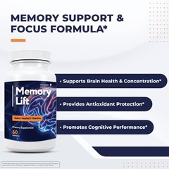 Memory Lift Capsules – Natural Daily Supplement with 60 Count (Pack of 3)