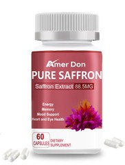 Herbal Supplements Full Spectrum Saffron Whole Ground Stigmas 88.5 mg – 60 Days