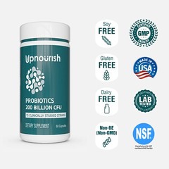 Probiotics 200 Billion CFU for Digestive & Immune Health 60 Vegan Capsules