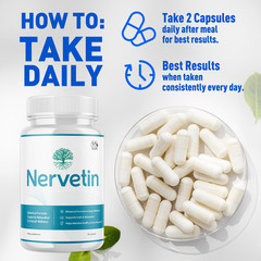 (2 Pack) Nervetin Advanced Nerve Support Strength Formula Nerve Tin 120 Capsules